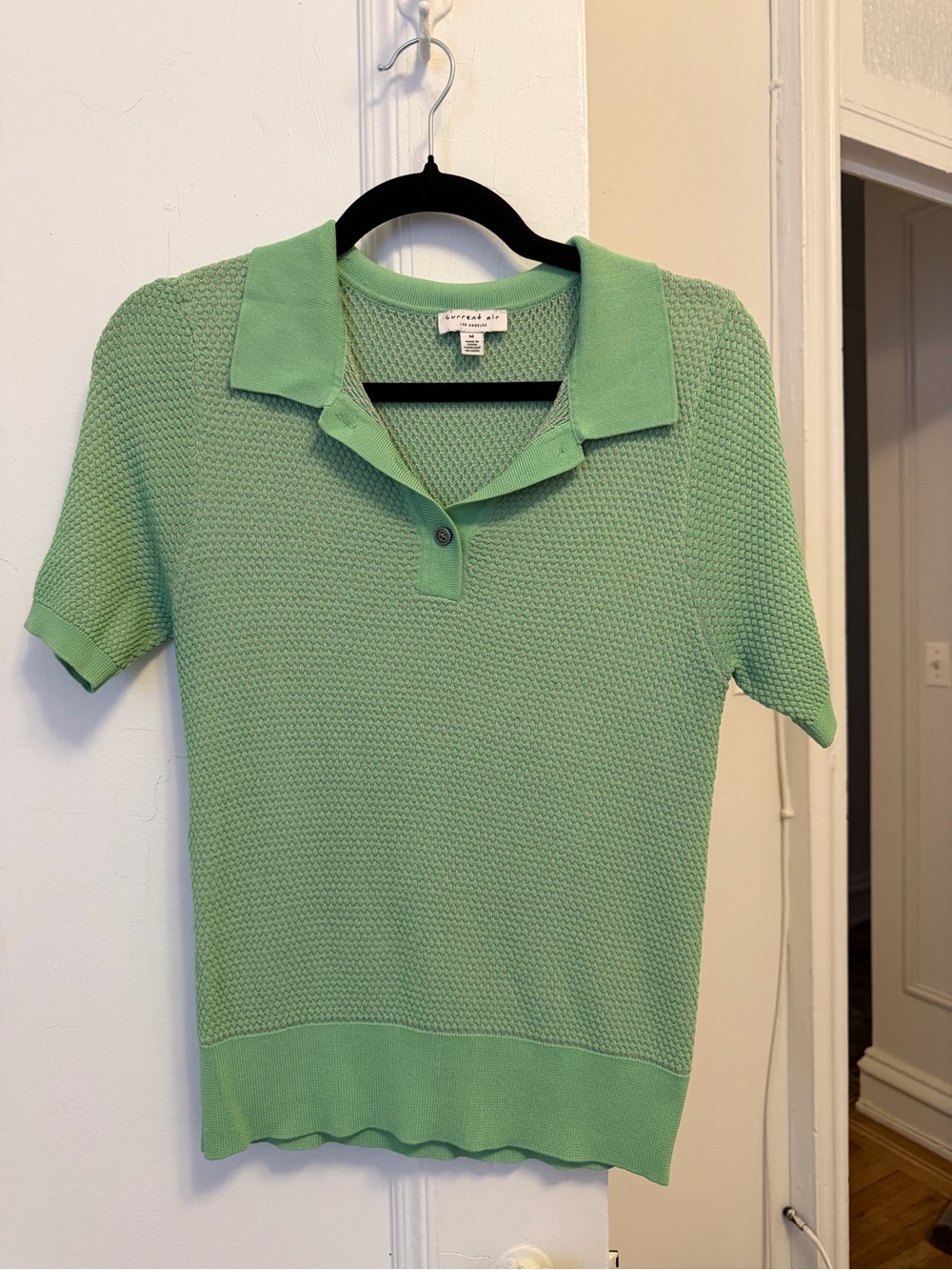 current air Light Green Knit Polo Top Size M